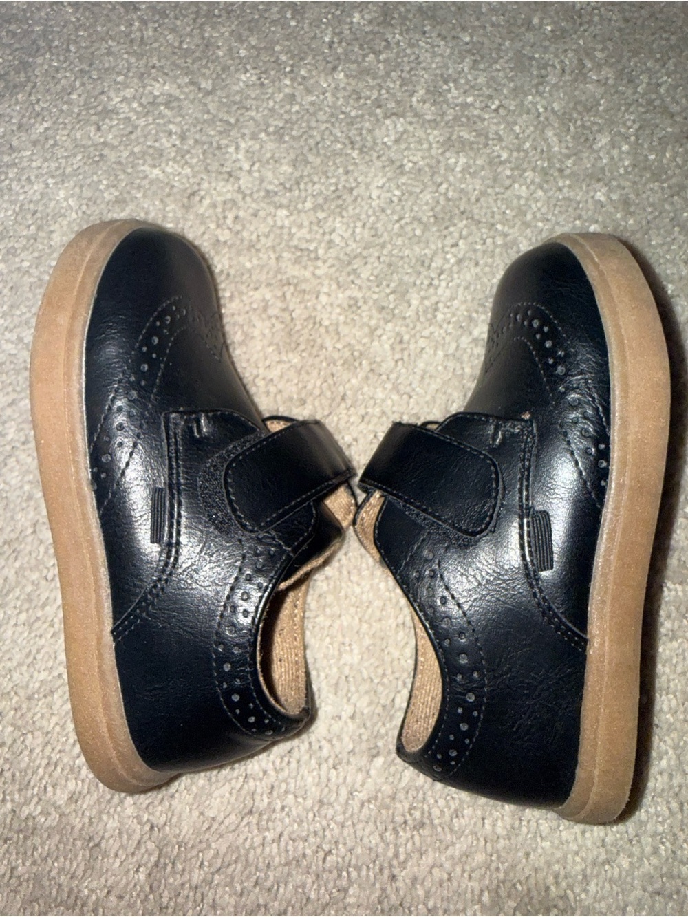 jumping beans Black Dress Shoes with Tan Soles